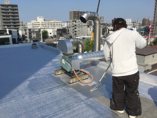 札幌市西区でビル屋上防水工事が終了